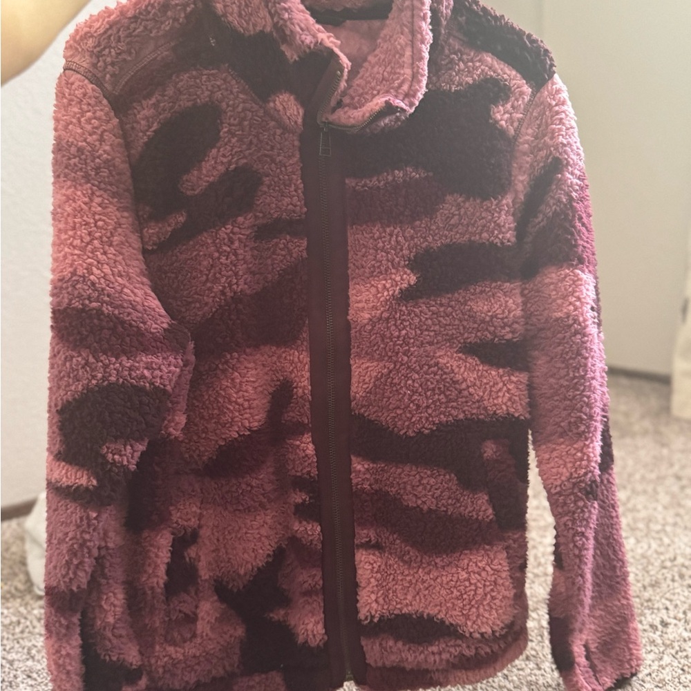 Pink Camouflage Fleece Jacket 🩷